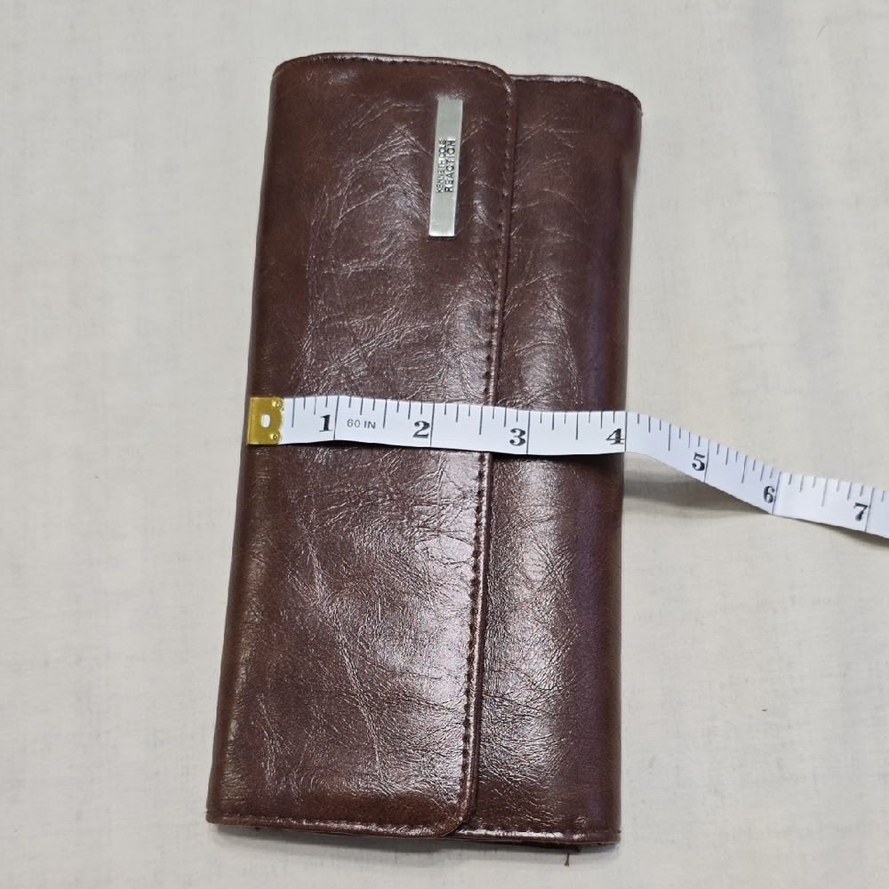 Kenneth Cole Reaction Brown Leather Continental Wallet - Picture 11 of 12